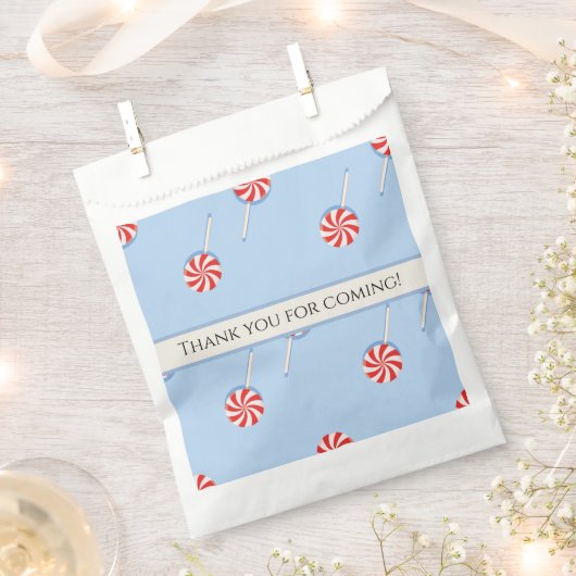 Rood & Wit Lollipop Patroon Favoriete Tassen Bedankzakje (Geknipt)