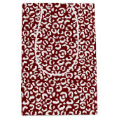Rood wit luipaard print medium cadeauzakje (Voorkant)