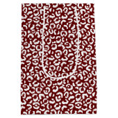 Rood wit luipaard print medium cadeauzakje (Achterkant)
