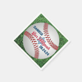 Rood, Wit, Marine Honkbal Bar Mitzvah Servetten 2 (Hoek)