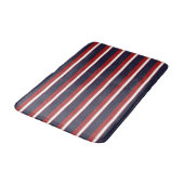 Rood Wit Marineblauw Strepen Scheepsstreep Badmat (Gekanteld)