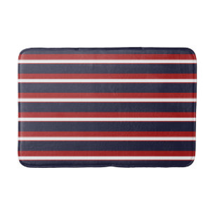 Rood Wit Marineblauw Strepen Scheepsstreep Badmat