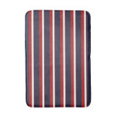 Rood Wit Marineblauw Strepen Scheepsstreep Badmat (Voorkant Verticaal)