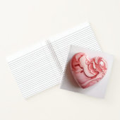 Rood wit marmeren hart notitieboek (Binnen)