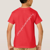 Rood Wit Martial Arts Leuk Silhouet Karate Kinder T-shirt (Achterkant)