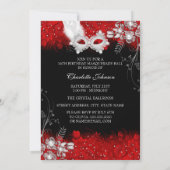 Rood wit mask Masquerade Sweet 16 Kaart