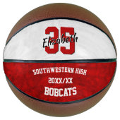 rood wit meisjes team geest herdenking basketbal (Voorkant)