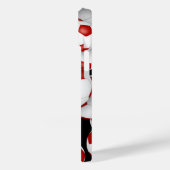 Rood wit meisjes voetballen patroon monogram Case-Mate iPhone case (Achterkant / Links)