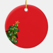 Rood Wit Mele Kalikimaka Santa Surf Hawaiian Keramisch Ornament (Achterkant)