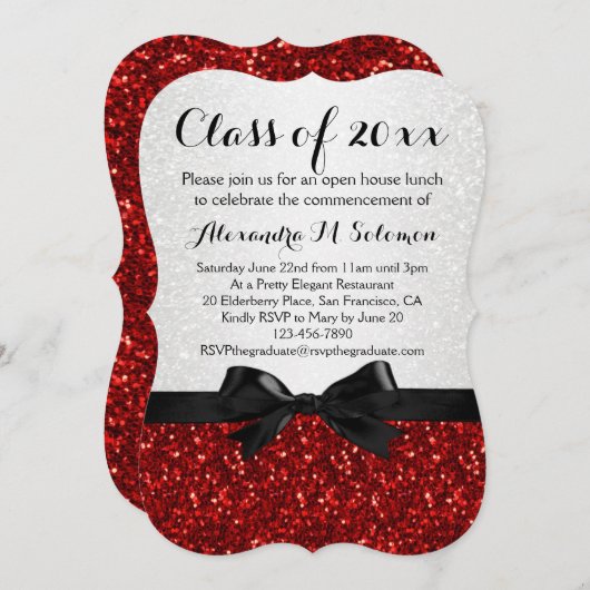 Rood/wit met reserveband Aannodiging tot Afstudere Kaart (Voorkant / Achterkant)