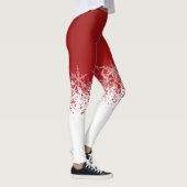Rood & Wit met Sneeuwvlokken Leggings (Rechts)