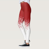 Rood & Wit met Sneeuwvlokken Leggings (Links)