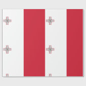 Rood wit met zeehond van Malta Cadeaupapier (Vlak)