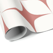 Rood Wit Mid Century Modern Boho Geometrisch Cadeaupapier (Rol Hoek)