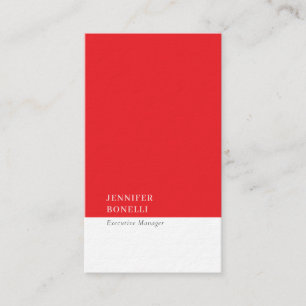 Rood wit minimalistisch modern luxe trendy visitekaartje
