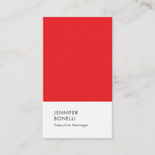 Rood wit minimalistisch modern luxe trendy visitekaartje