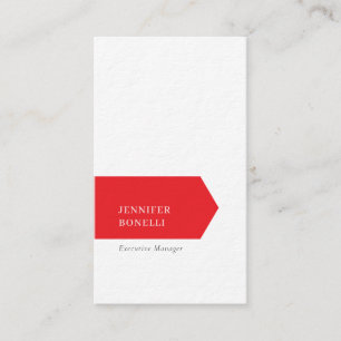 Rood wit minimalistisch modern luxe trendy visitekaartje
