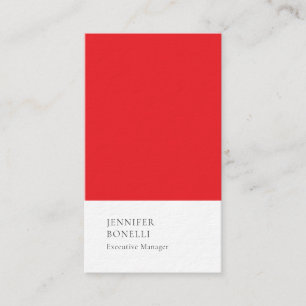 Rood wit minimalistisch modern luxe trendy visitekaartje