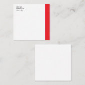 Rood Wit Minimalistische Professional Plain Notitiekaartje (Voorkant / Achterkant)