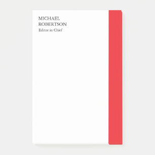 Rood Wit Minimalistische Professional Plain Post-it® Notes