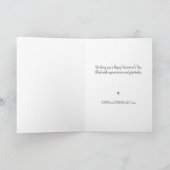 Rood Wit Modern Eenvoudig Zakelijk Valentijnsdag Feestdagen Kaart (Binnen)