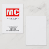 Rood wit, modern, modern, modern en stijlvol visitekaartje (Voorkant / Achterkant)