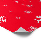 Rood Wit Moderne Familie Foto Vrolijk Kerstmis Poster (Hoek)