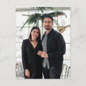 Rood Wit Moderne Foto Vrolijke Kerstgroeten Feestdagenkaart (Voorkant)