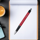 Rood wit monogram naamscript pen