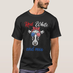 Rood Wit & Moo 4 juli kleding Usa Patriottisch T-shirt