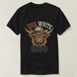 Rood, Wit & Moo Highland Kortharige Koe T-shirt