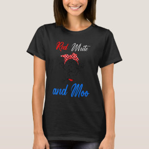 rood wit moo vs amerikaanse Koe patriottisch 4e va T-shirt