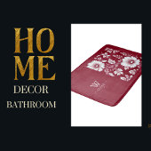 rood & wit  Mooie Tuinbloemen Badmat