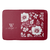rood & wit  Mooie Tuinbloemen Badmat (Voorkant)