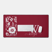 rood & wit  Mooie Tuinbloemen Bureaumat (Keyboard & Muis)