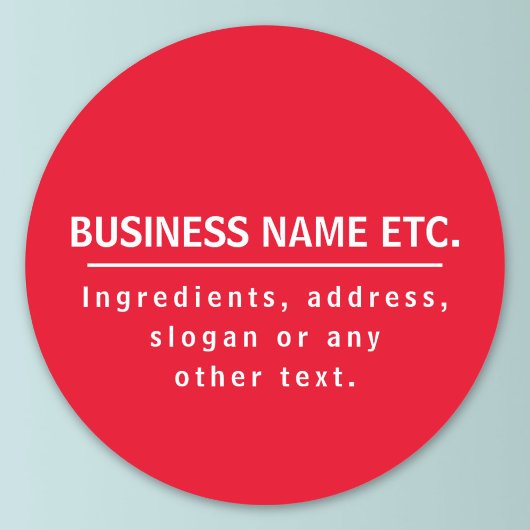Rood & Wit Multifunctioneel Ronde Sticker