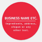 Rood & Wit Multifunctioneel Ronde Sticker (Voorkant)