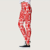 Rood wit naadloos "Ratti_Creative_Arts" Leggings (Links)