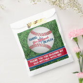 Rood, Wit, Navy Honkbal Bar Mitswa Bedankzakje (Gezegeld)