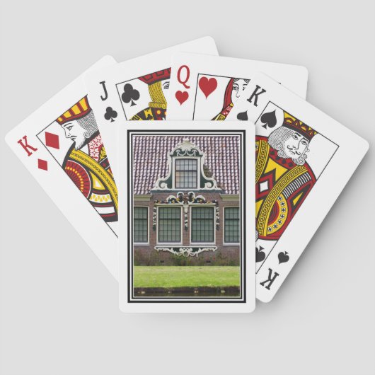  rood wit Nederlands windmolenmuseum Pokerkaarten (Achterkant)