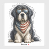 Rood, Wit & Newf Doggo Sticker (Vel)