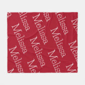 Rood & Wit Nieuwheid Naam Fleece Deken (Voorkant (Horizontaal))