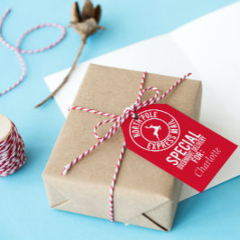 Rood & Wit Noordpool Leveringsnaam Cadeau Label Cadeaulabel