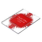 Rood wit Notitieboek met decor-kant (Linkerzijde)