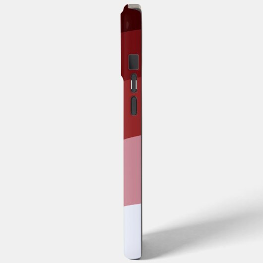 Rood Wit Ombre Wave patroon Case-Mate iPhone Case (Achterkant / Links)