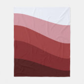 Rood Wit Ombre Wave patroon Fleece Deken (Voorkant)