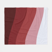 Rood Wit Ombre Wave patroon Fleece Deken (Voorkant (Horizontaal))