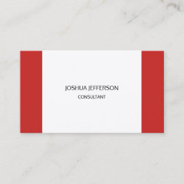 Rood wit ontwerp Modern eenvoudig minimalistisch t Visitekaartje