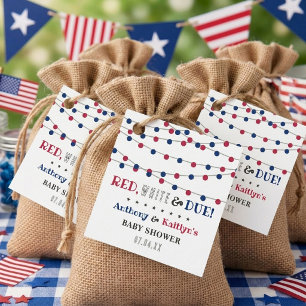 Rood, Wit & Op Komst! Baby Shower 4 juli Bedankjes Labels
