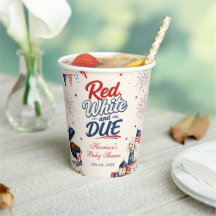 Rood, Wit & Op Tijd Geslacht Neutrale BBQ Baby Sho